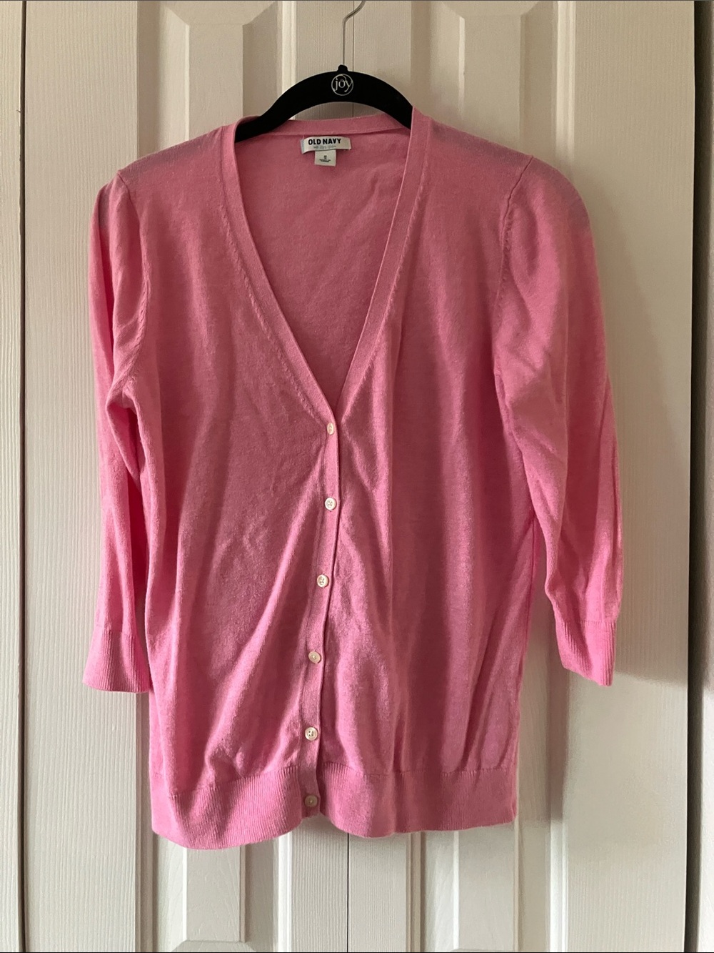 Old Navy Pink V-Neck Button Cardigan